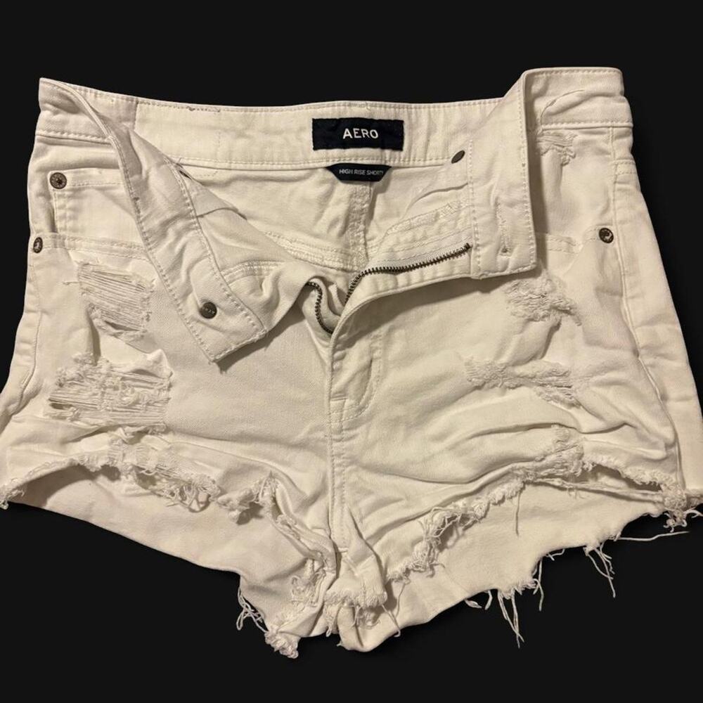 Aeropostale white denim shorts
